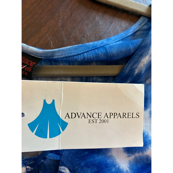 0163 NWT Tie Dye Maxie dress in blue and white. Size M/L - Picture 10 of 11